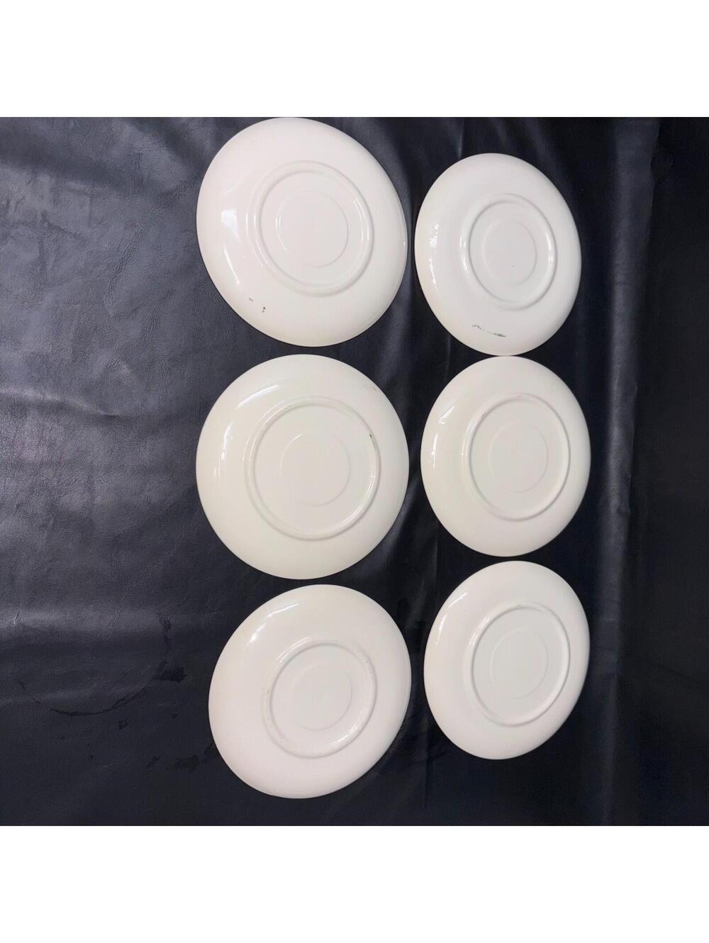 6 Blue Ridge Southern Pottery Dogwood Yellow Flowers Cups & Saucer Plates - Picture 4 of 10